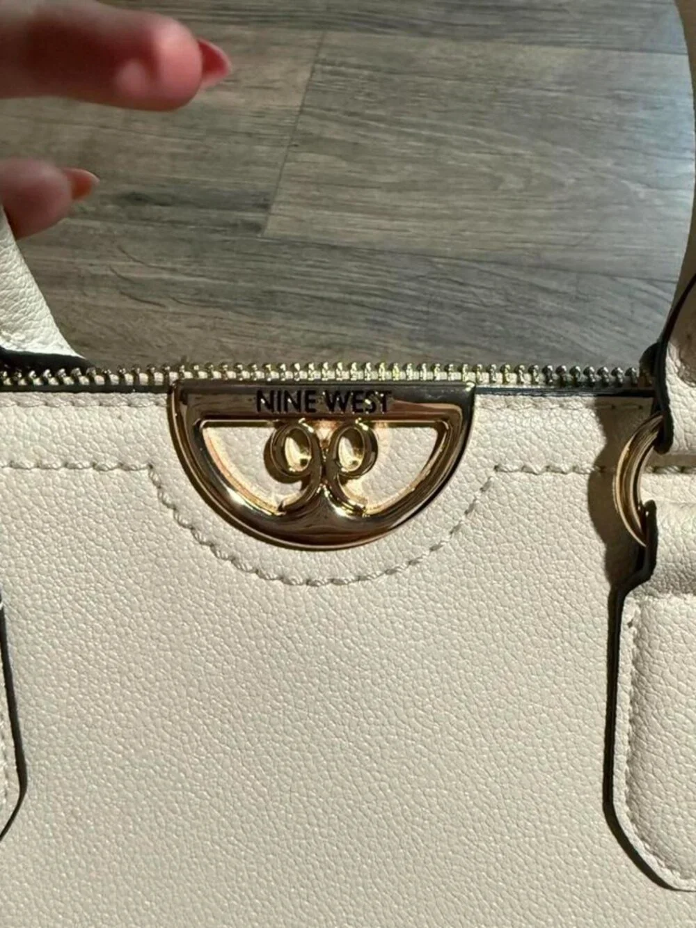 Nine West White Leather Handbag